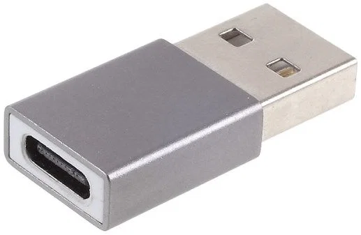 Universele USB-A naar USB-C Converter/Adapter Grijs afbeelding 1