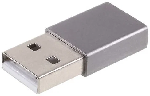 Universele USB-A naar USB-C Converter/Adapter Grijs afbeelding 2