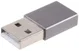 Universele USB-A naar USB-C Converter/Adapter Grijs afbeelding 2