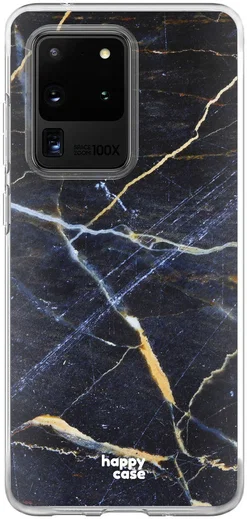HappyCase Samsung Galaxy S20 Ultra Hoesje TPU Donker Marmer Print afbeelding 1
