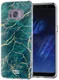 HappyCase Samsung Galaxy S8 Hoesje Flexibel TPU Aqua Marmer Print afbeelding 2