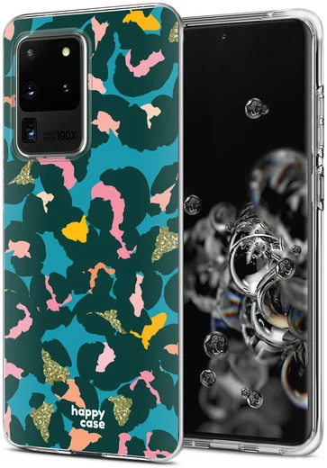 HappyCase Samsung Galaxy S20 Ultra Hoesje Flexibel TPU Summer Leopard afbeelding 2