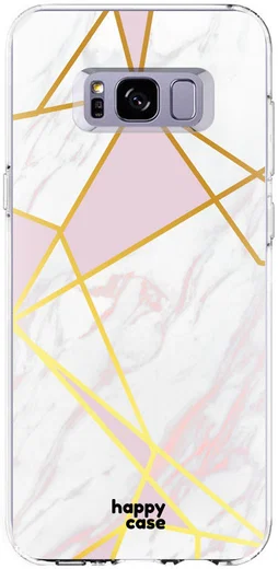 HappyCase Samsung Galaxy S8 Hoesje Flexibel TPU Roze Marmer Print afbeelding 1