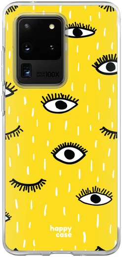 HappyCase Samsung Galaxy S20 Ultra Hoesje Flexibel TPU Happy Eyes afbeelding 1