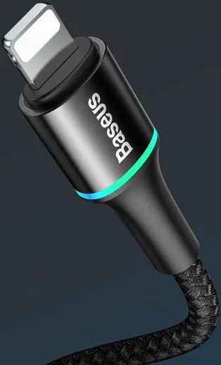 Baseus Halo  Quick Charge Apple Lightning Kabel 1m Zwart afbeelding 11