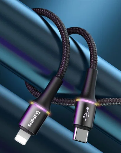 Baseus Halo  Quick Charge Apple Lightning Kabel 1m Zwart afbeelding 8