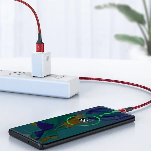 Baseus Halo Series Quick Charge USB-C Lichtgevende Kabel 2m Rood afbeelding 5