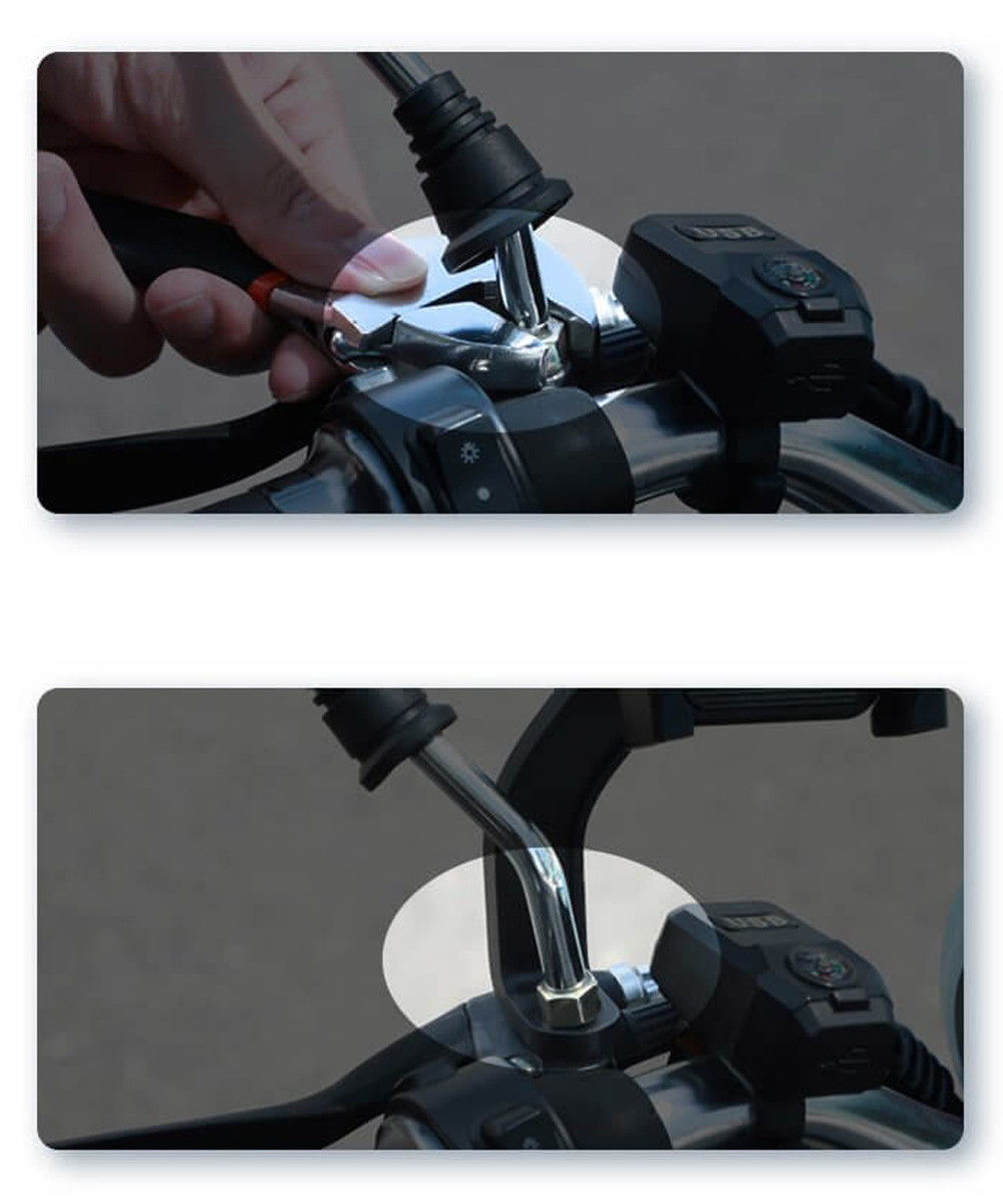 Baseus Knight Telefoonhouder Fiets/Motor/Scooter Stuur/Spiegel Zilver afbeelding 11