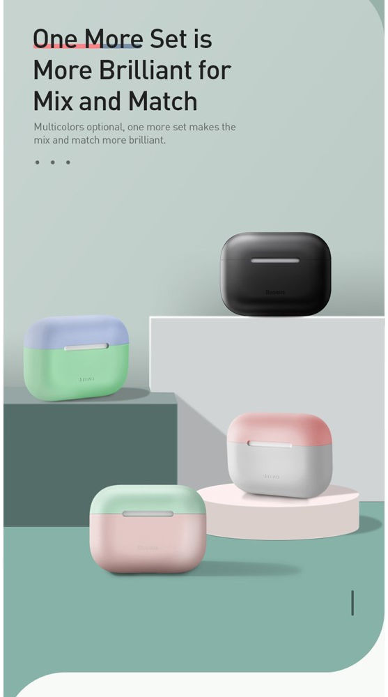 Baseus Ultradun Siliconen Apple AirPods Pro Hoesje Zwart afbeelding 23