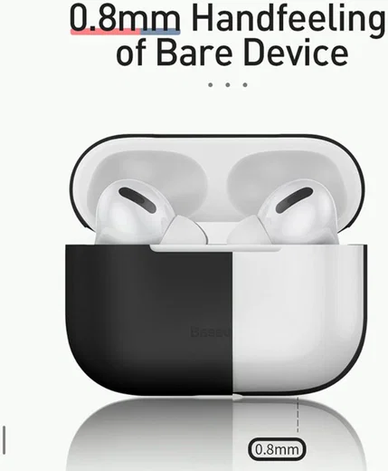 Baseus Ultradun Siliconen Apple AirPods Pro Hoesje Zwart afbeelding 3