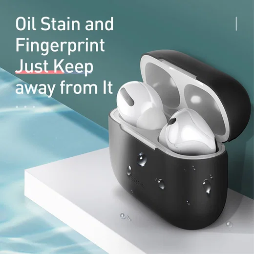 Baseus Ultradun Siliconen Apple AirPods Pro Hoesje Zwart afbeelding 7