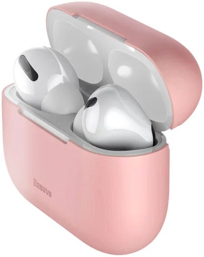 Baseus Ultradun Siliconen Apple AirPods Pro Hoesje Roze afbeelding 1