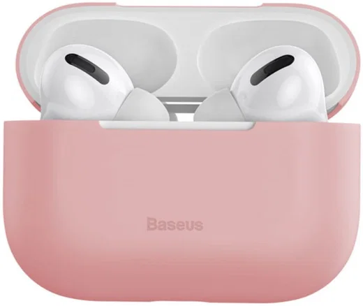 Baseus Ultradun Siliconen Apple AirPods Pro Hoesje Roze afbeelding 11