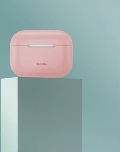 Baseus Ultradun Siliconen Apple AirPods Pro Hoesje Roze afbeelding 12