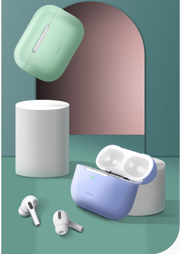 Baseus Ultradun Siliconen Apple AirPods Pro Hoesje Roze afbeelding 13