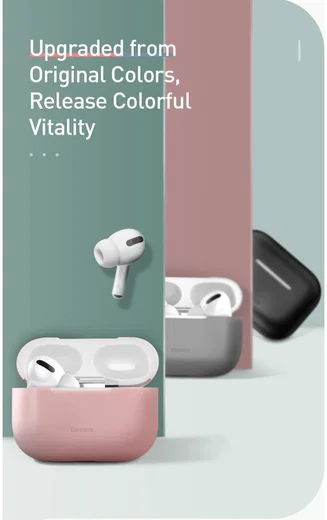 Baseus Ultradun Siliconen Apple AirPods Pro Hoesje Roze afbeelding 15