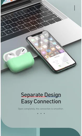 Baseus Ultradun Siliconen Apple AirPods Pro Hoesje Roze afbeelding 18
