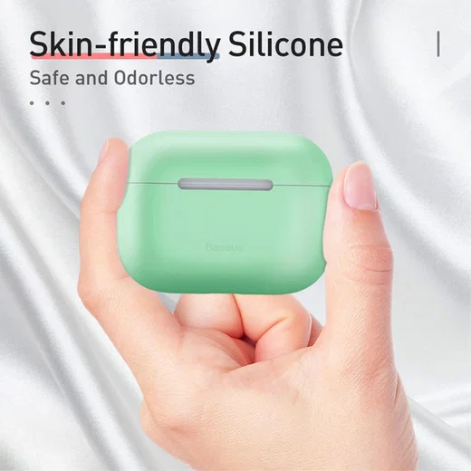 Baseus Ultradun Siliconen Apple AirPods Pro Hoesje Groen afbeelding 4