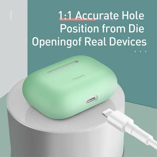 Baseus Ultradun Siliconen Apple AirPods Pro Hoesje Groen afbeelding 6