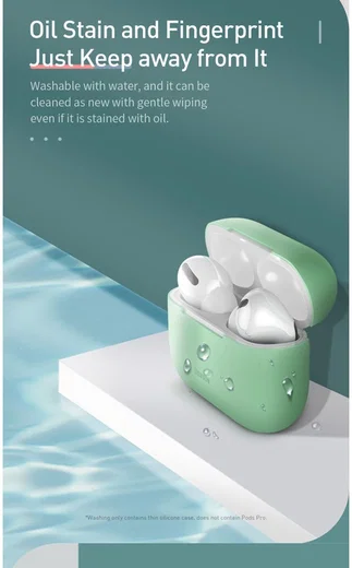 Baseus Ultradun Siliconen Apple AirPods Pro Hoesje Groen afbeelding 21