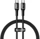 Baseus Halo Series Quick Charge USB-C naar USB-C Kabel 1m Zwart afbeelding 2