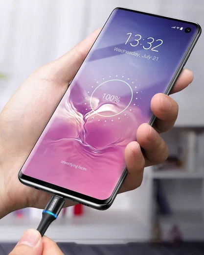 Baseus Halo Series Quick Charge USB-C naar Lichtgevende Kabel 2m Zwart afbeelding 10