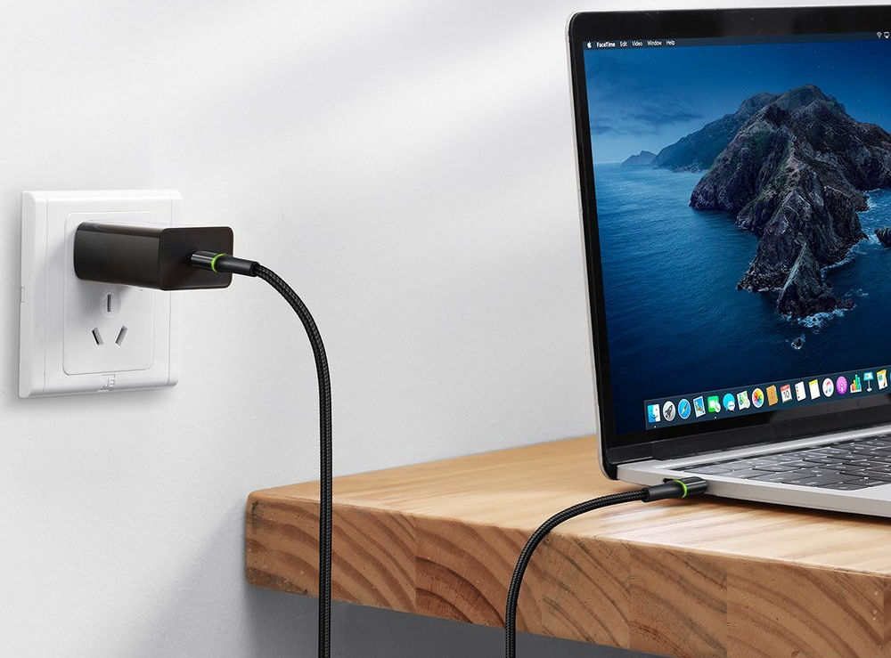 Baseus Halo Series Quick Charge USB-C naar Lichtgevende Kabel 2m Zwart afbeelding 7