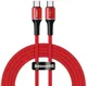 Baseus Halo Series Data Kabel USB-C Lichtgevende Kabel 2m Rood afbeelding 1