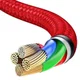 Baseus Halo Series Data Kabel USB-C Lichtgevende Kabel 2m Rood afbeelding 6