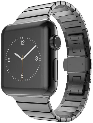 Apple Watch Bandje - 1-10/SE/Ultra 49/46/45/44/42MM - Schakelband RVS - Zwart afbeelding 1