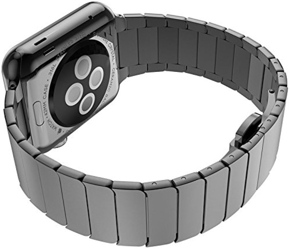 Apple Watch Bandje - 1-10/SE/Ultra 49/46/45/44/42MM - Schakelband RVS - Zwart afbeelding 3