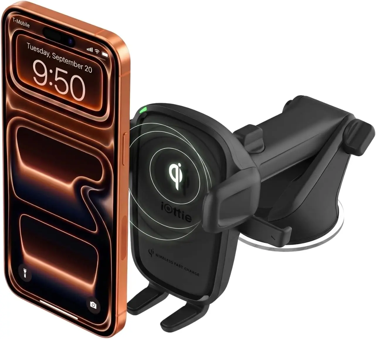 iOttie Easy One Touch Wireless 2 Houder Dashboard Auto Draadloos Opladen afbeelding 1