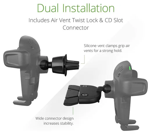 iOttie Easy One Telefoonhouder Auto Ventilatierooster/CD-Speler met Opladen 10W afbeelding 4
