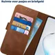 Rosso Deluxe Galaxy Note 10 Lite Hoesje Echt Leer Book Case Bruin afbeelding 6