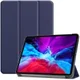 Apple iPad Pro 12.9 2018 / 2020 Tri-Fold Flip Case Blauw afbeelding 1