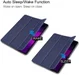 Apple iPad Pro 12.9 2018 / 2020 Tri-Fold Flip Case Blauw afbeelding 5