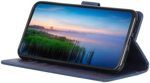 Sony Xperia 10 II Matte Portemonnee Hoesje Blauw afbeelding 4