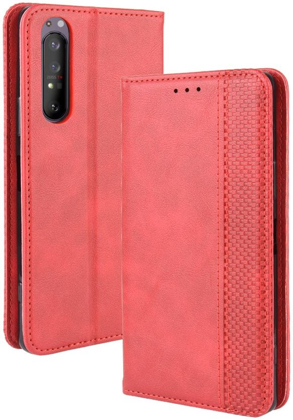 Sony Xperia 1 II Vintage Portemonnee Hoesje Rood afbeelding 2