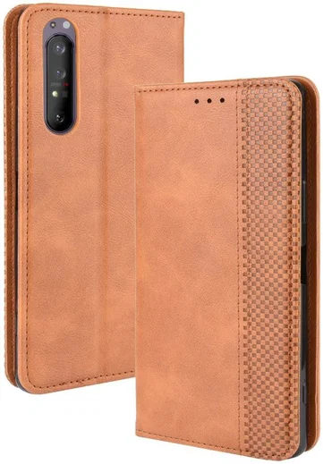 Sony Xperia 1 II Vintage Portemonnee Hoesje Bruin afbeelding 2