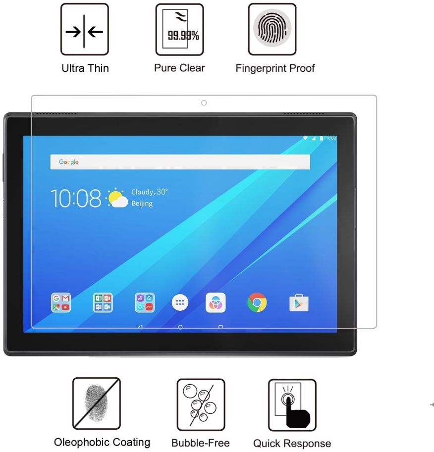 Lenovo Tab M10 (HD) Gen 1 9H Tempered Glass Screen Protector afbeelding 3