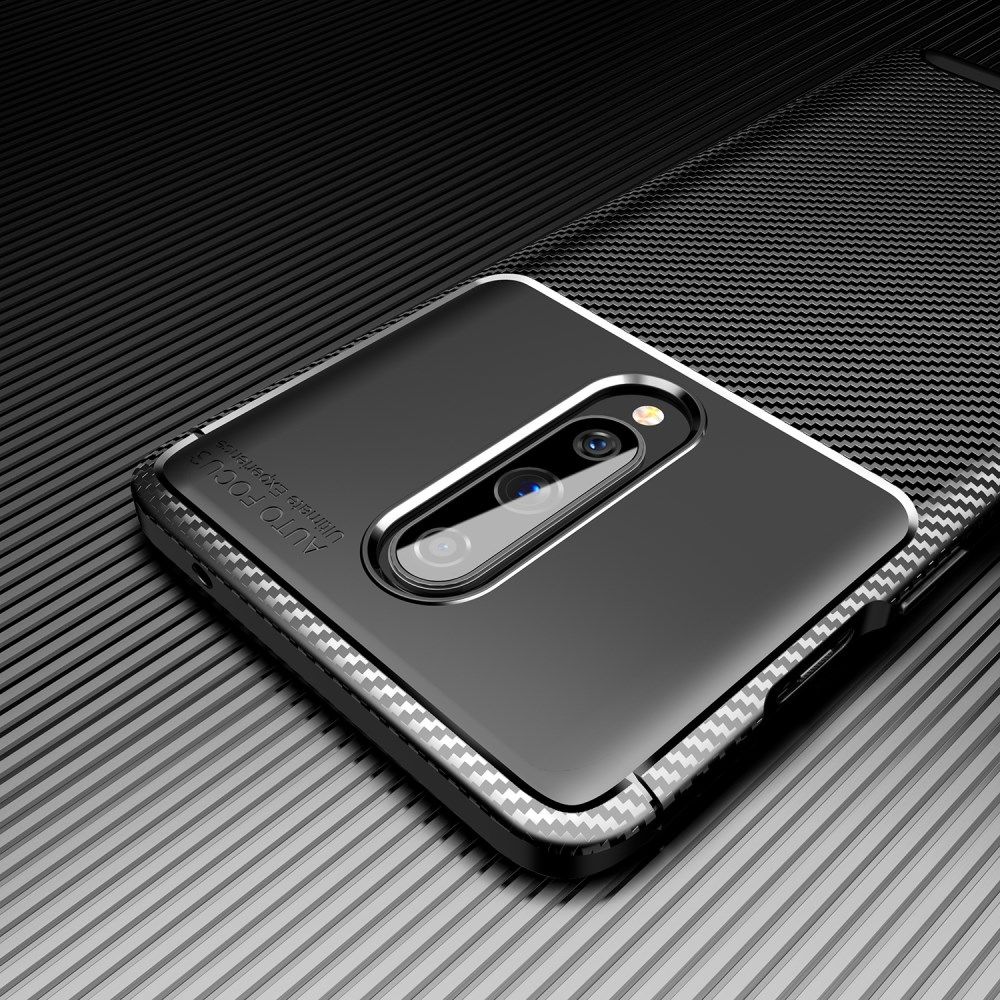 OnePlus 8 Geborsteld TPU Hoesje Zwart afbeelding 7