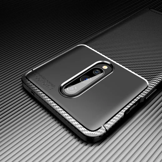OnePlus 8 Geborsteld TPU Hoesje Zwart afbeelding 7