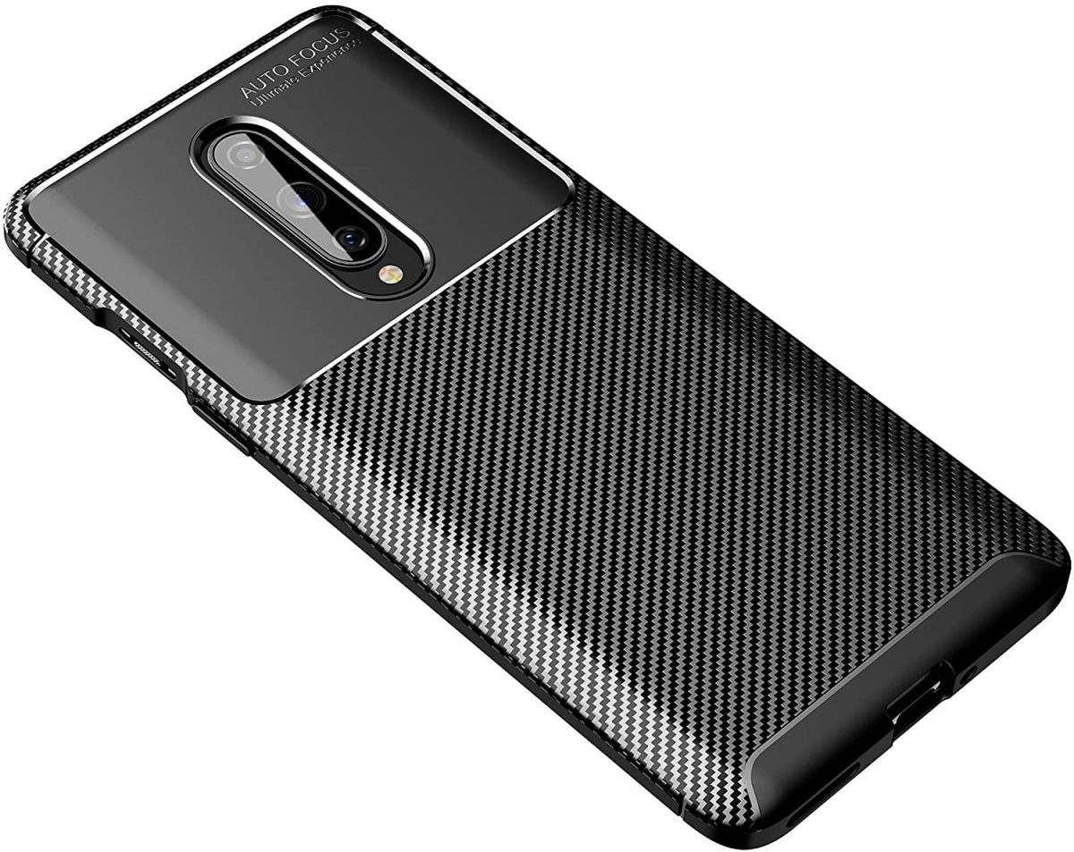OnePlus 8 Geborsteld TPU Hoesje Zwart afbeelding 8
