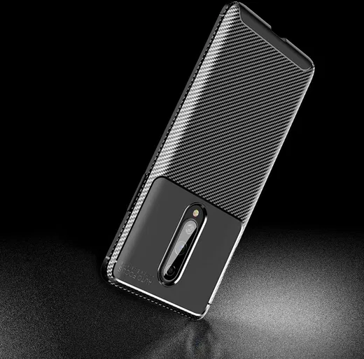 OnePlus 8 Geborsteld TPU Hoesje Blauw afbeelding 4