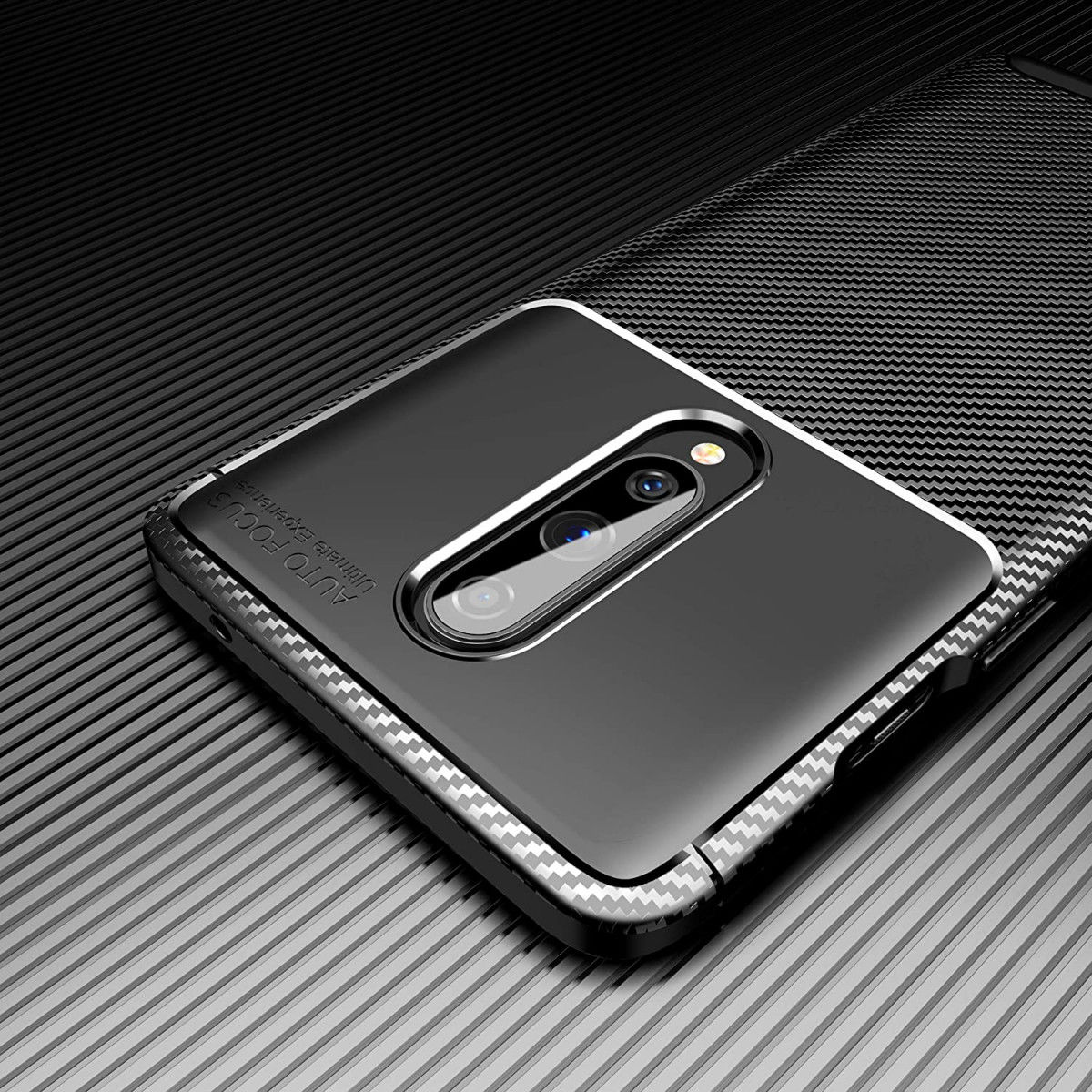 OnePlus 8 Geborsteld TPU Hoesje Blauw afbeelding 8