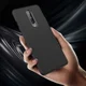 OnePlus 8 Twill Slim Texture TPU Hoesje Zwart afbeelding 4