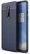 OnePlus 8 Hoesje TPU Leer Design Blauw afbeelding 1