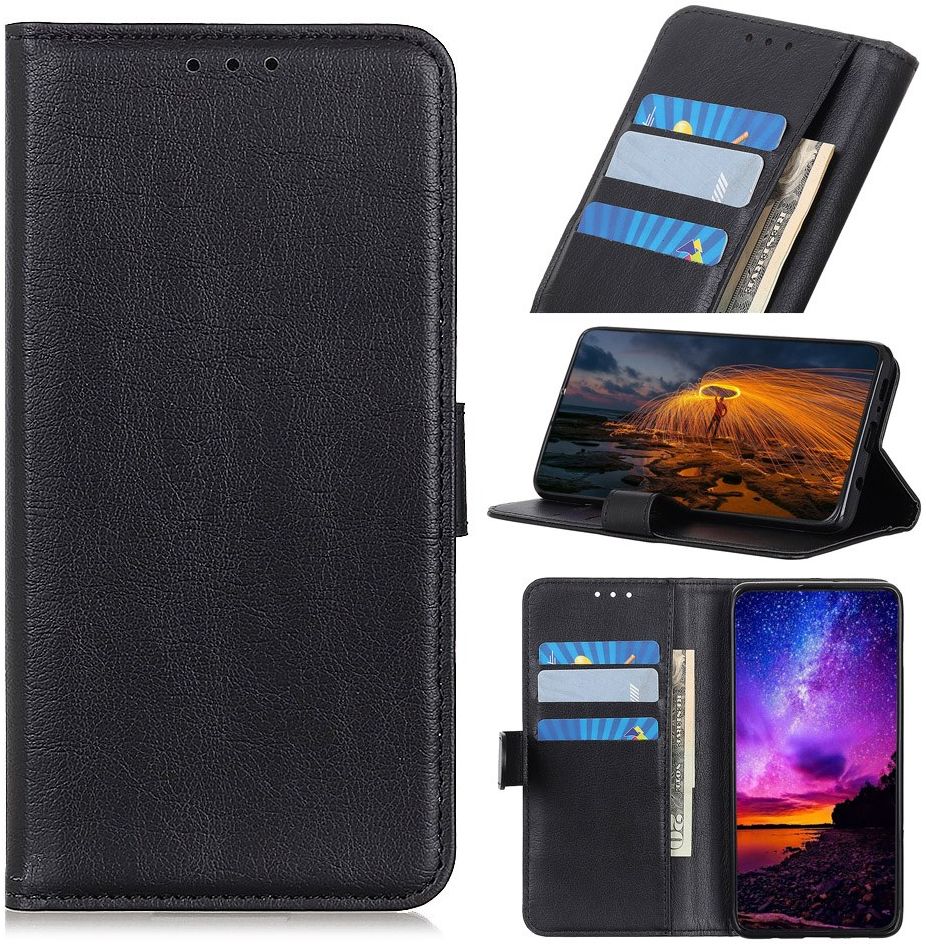 OnePlus 8 Litchi Skin Portemonnee Hoesje Zwart afbeelding 7