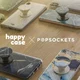PopSockets X HappyCase PopGrip PopTop Greep en Standaard Blauw Marmer afbeelding 7