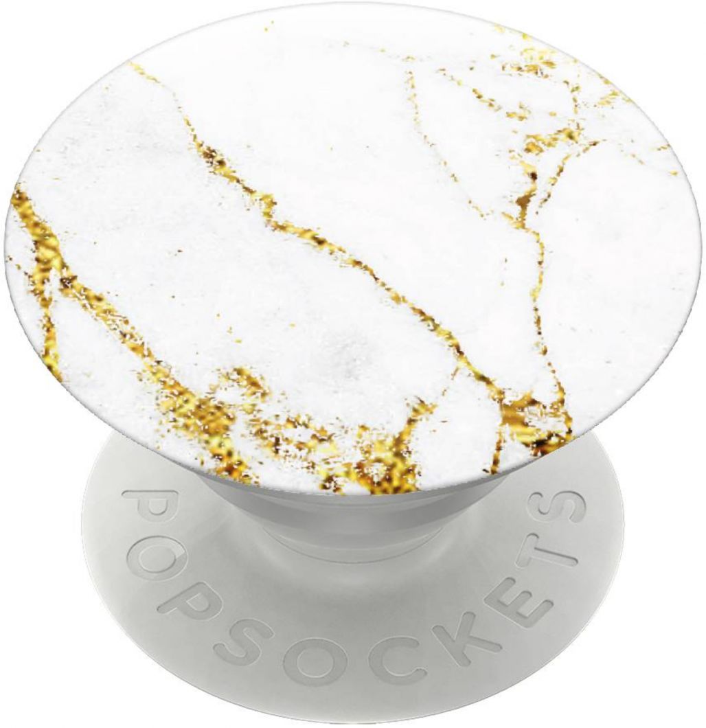 PopSockets X HappyCase PopGrip PopTop Greep en Standaard Wit Marmer afbeelding 1